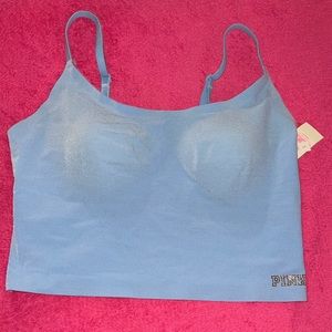 Victoria’s Secret PINK: Light Blue Lightly Lined Sports Bra: Size Large